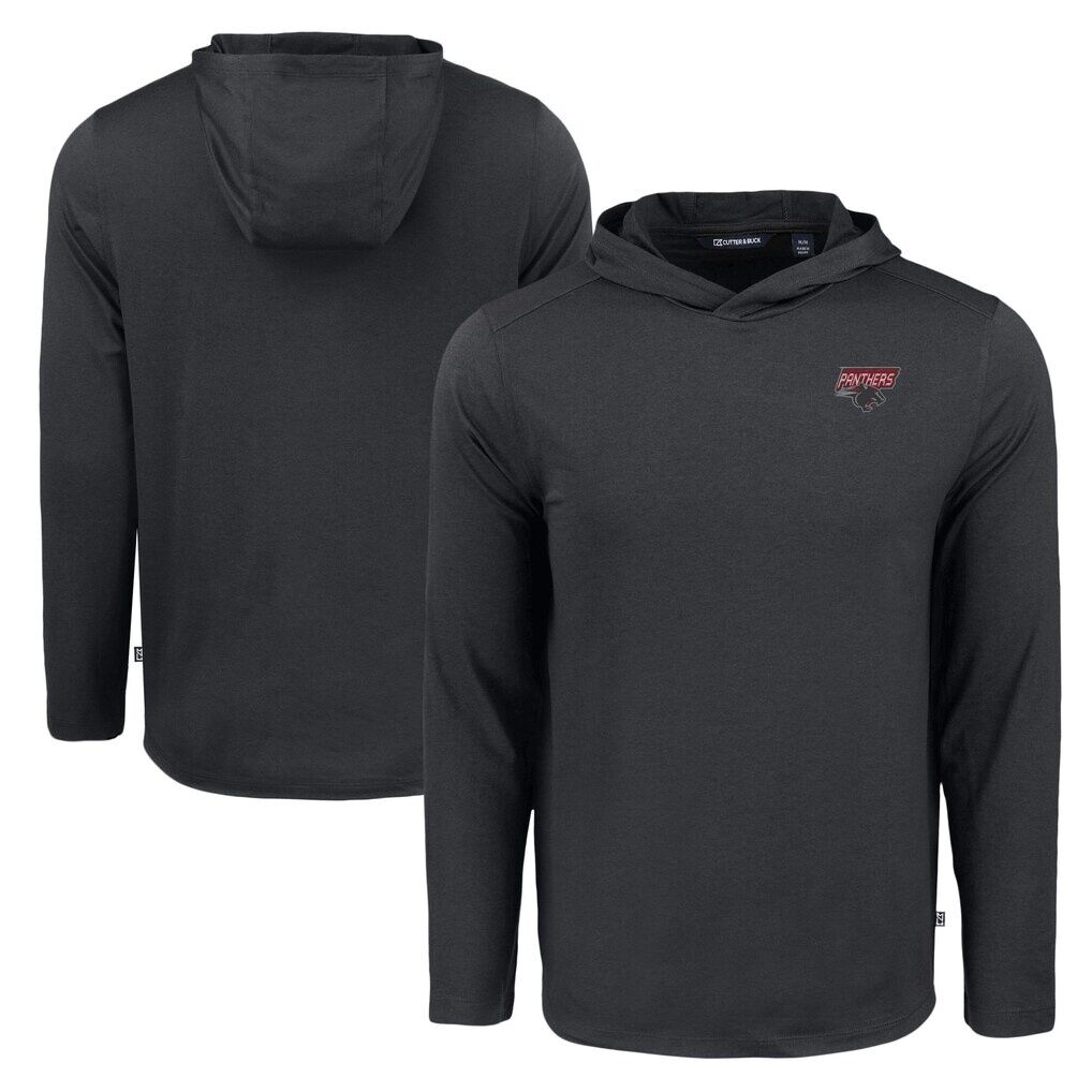 Clark Atlanta University Panthers Cutter & Buck Coastline Epic Comfort Eco Recycled Long Sleeve Hoodie T-Shirt