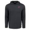 Clark Atlanta University Panthers Cutter & Buck Coastline Epic Comfort Eco Recycled Long Sleeve Hoodie T-Shirt - Black - Side View