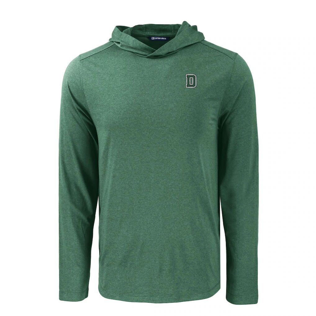 Dartmouth Big Green Cutter & Buck Coastline Epic Comfort Eco Recycled Long Sleeve Hoodie T-Shirt