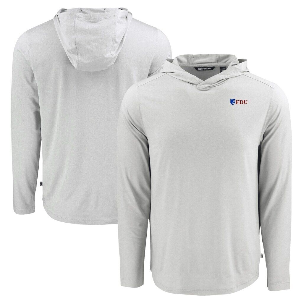 Fairleigh Dickinson Knights Cutter & Buck Coastline Epic Comfort Eco Recycled Long Sleeve Hoodie T-Shirt