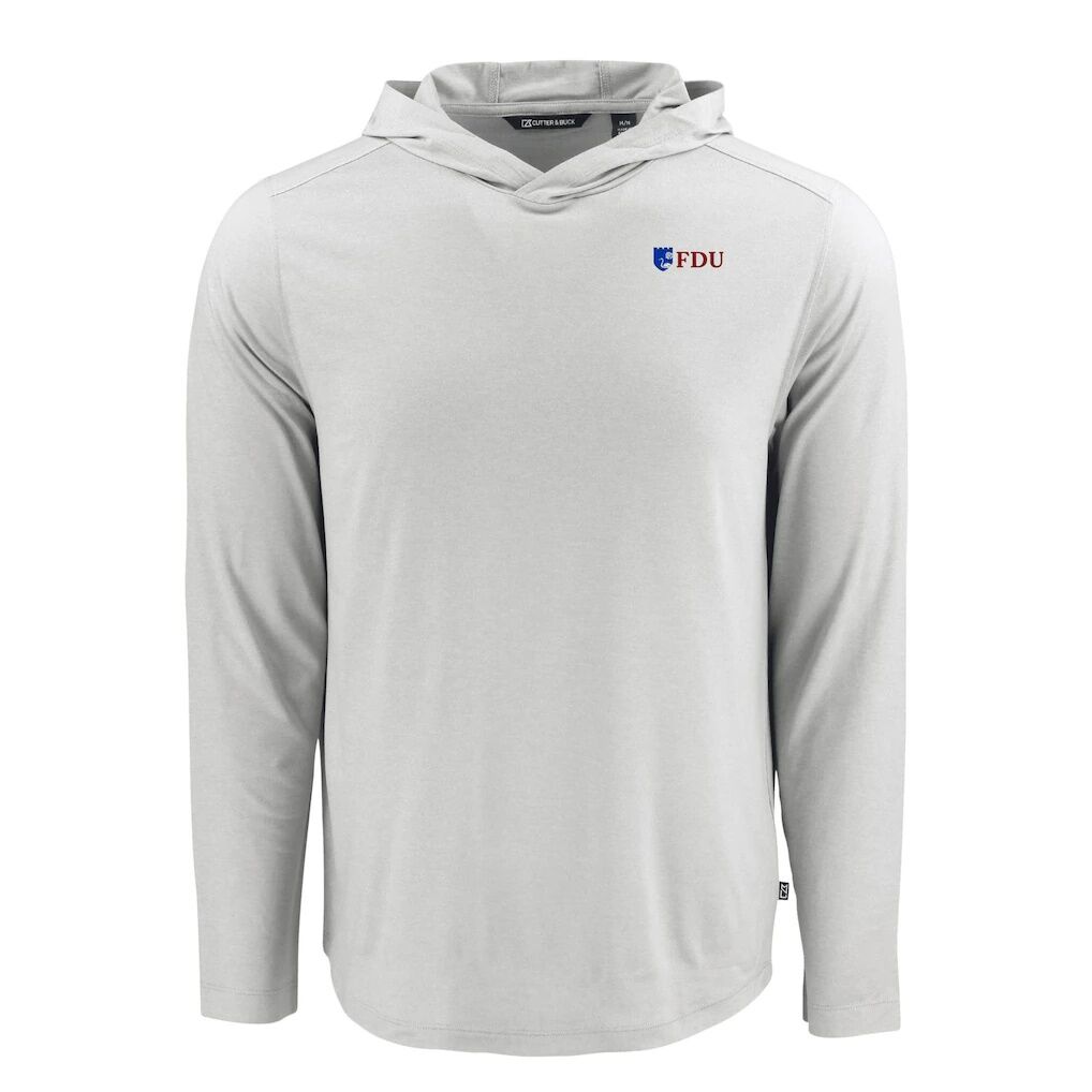 Fairleigh Dickinson Knights Cutter & Buck Coastline Epic Comfort Eco Recycled Long Sleeve Hoodie T-Shirt