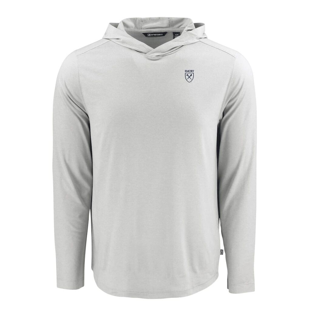 Emory Eagles Cutter & Buck Coastline Epic Comfort Eco Recycled Long Sleeve Hoodie T-Shirt