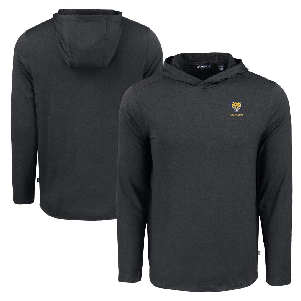 Fort Valley State Wildcats Cutter & Buck Coastline Epic Comfort Eco Recycled Long Sleeve Hoodie T-Shirt