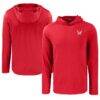 Eastern Washington Eagles Cutter & Buck Coastline Epic Comfort Eco Recycled Long Sleeve Hoodie T-Shirt - Red - Front View