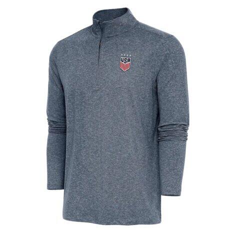 USWNT Antigua Hunk Quarter-Zip Top - - Front View