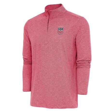 USWNT Antigua Hunk Quarter-Zip Top - - Front View