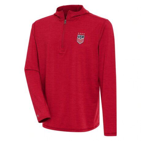 USWNT Antigua Tidy Quarter-Zip Hoodie - - Front View