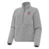 USWNT Antigua Women's Figure Quarter-Zip Jacket - Gray - Front View