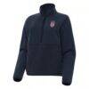 USWNT Antigua Women's Figure Quarter-Zip Jacket - Navy - Front View