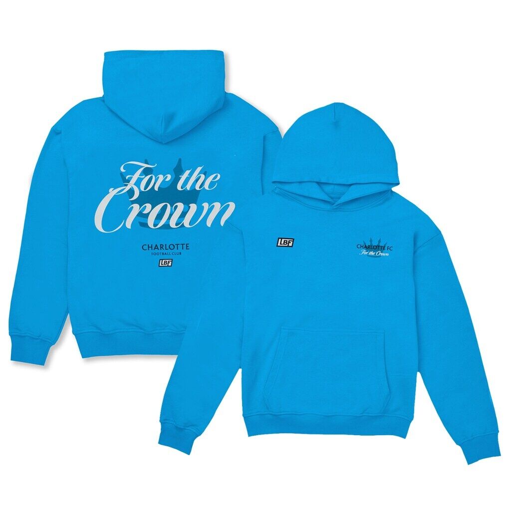 Charlotte FC Live Breathe Futbol Unisex Pullover Hoodie – Light Blue