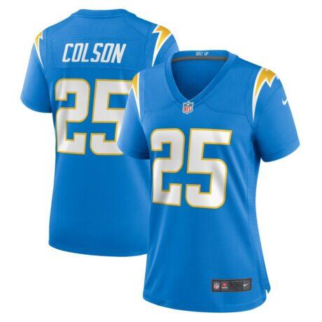 Junior Colson Los Angeles Chargers Nike Women's Game Jersey - - Front View