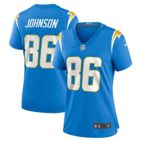 Cornelius Johnson Los Angeles Chargers Nike Women's Game Jersey - - Front View