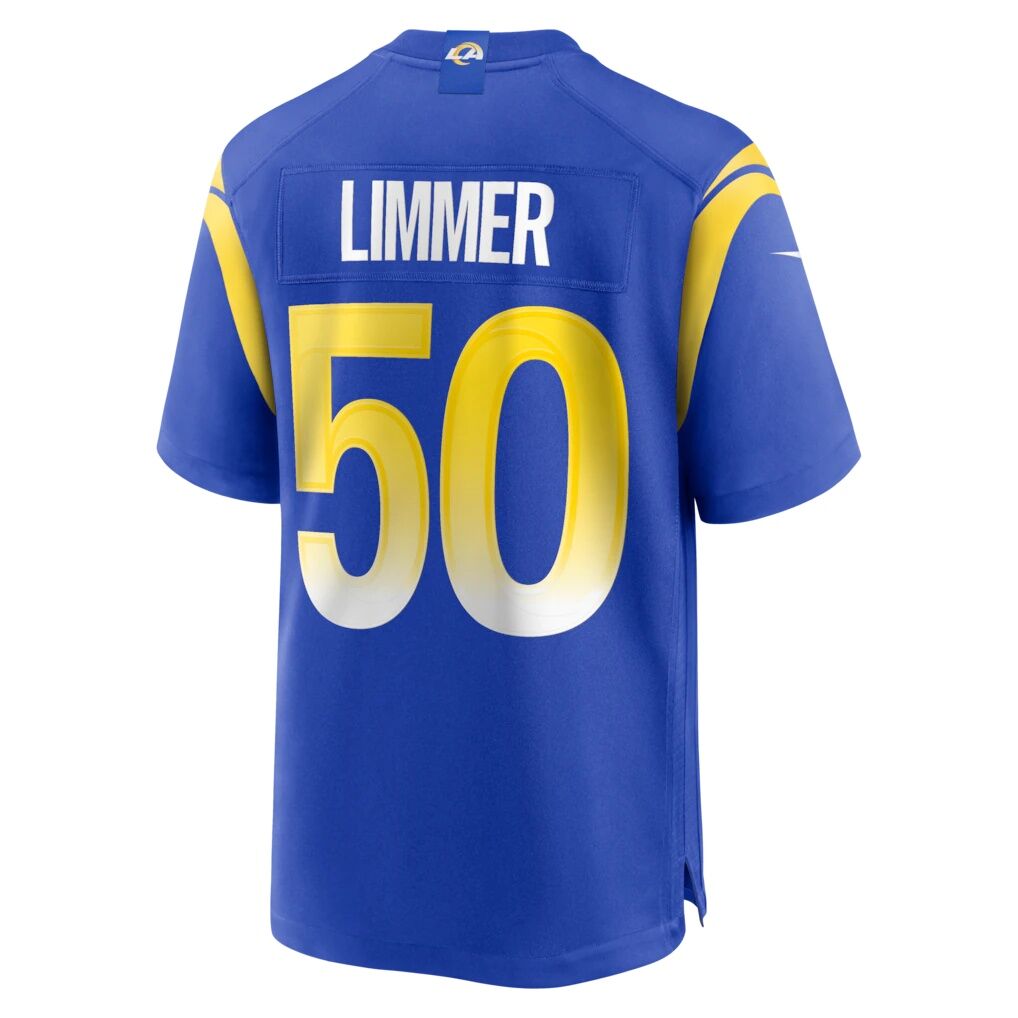Beaux Limmer Los Angeles Rams Nike Team Game Jersey -  Royal