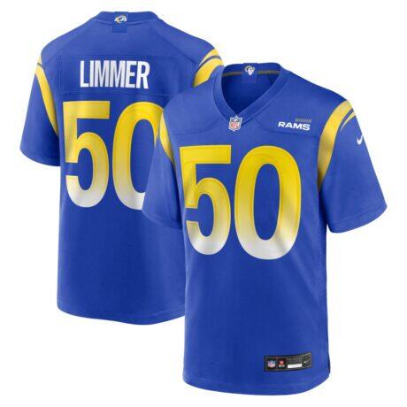 Beaux Limmer Los Angeles Rams Nike Team Game Jersey - - Front View