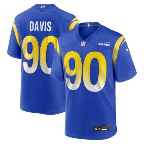 Tyler Davis Los Angeles Rams Nike Team Game Jersey - - Front View