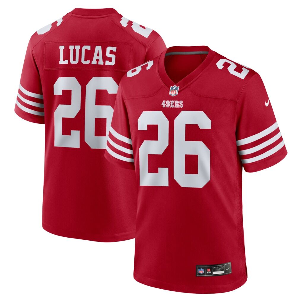 Chase Lucas San Francisco 49ers Nike Team Game Jersey -  Scarlet