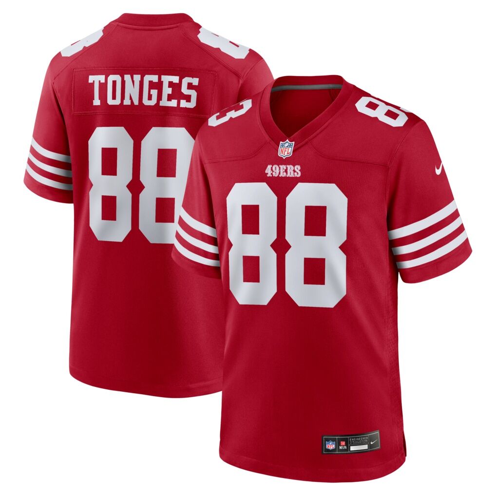 Jake Tonges San Francisco 49ers Nike Team Game Jersey -  Scarlet