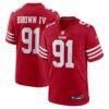 Earnest Brown IV San Francisco 49ers Nike Team Game Jersey - - Front View