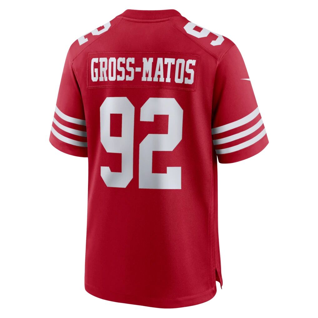 Yetur Gross-Matos San Francisco 49ers Nike Team Game Jersey -  Scarlet
