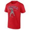 Mike Trout Los Angeles Angels Player Swing T-Shirt - Red - Side View