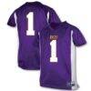 #1 ECU Pirates Garb Youth Football Jersey - Purple - Front View