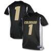 #1 Colorado Buffaloes Garb Youth Football Jersey - Black - Front View