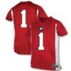 #1 Georgia Bulldogs Garb Youth Football Jersey - Red - Front View