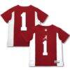 #1 Alabama Crimson Tide Garb Toddler Football Jersey - Crimson - Front View