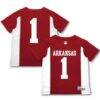 #1 Arkansas Razorbacks Garb Toddler Football Jersey - - Front View