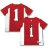 #1 Georgia Bulldogs Garb Toddler Football Jersey - Red - Front View