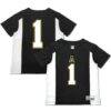 #1 Appalachian State Mountaineers Garb Toddler Football Jersey - Black - Front View