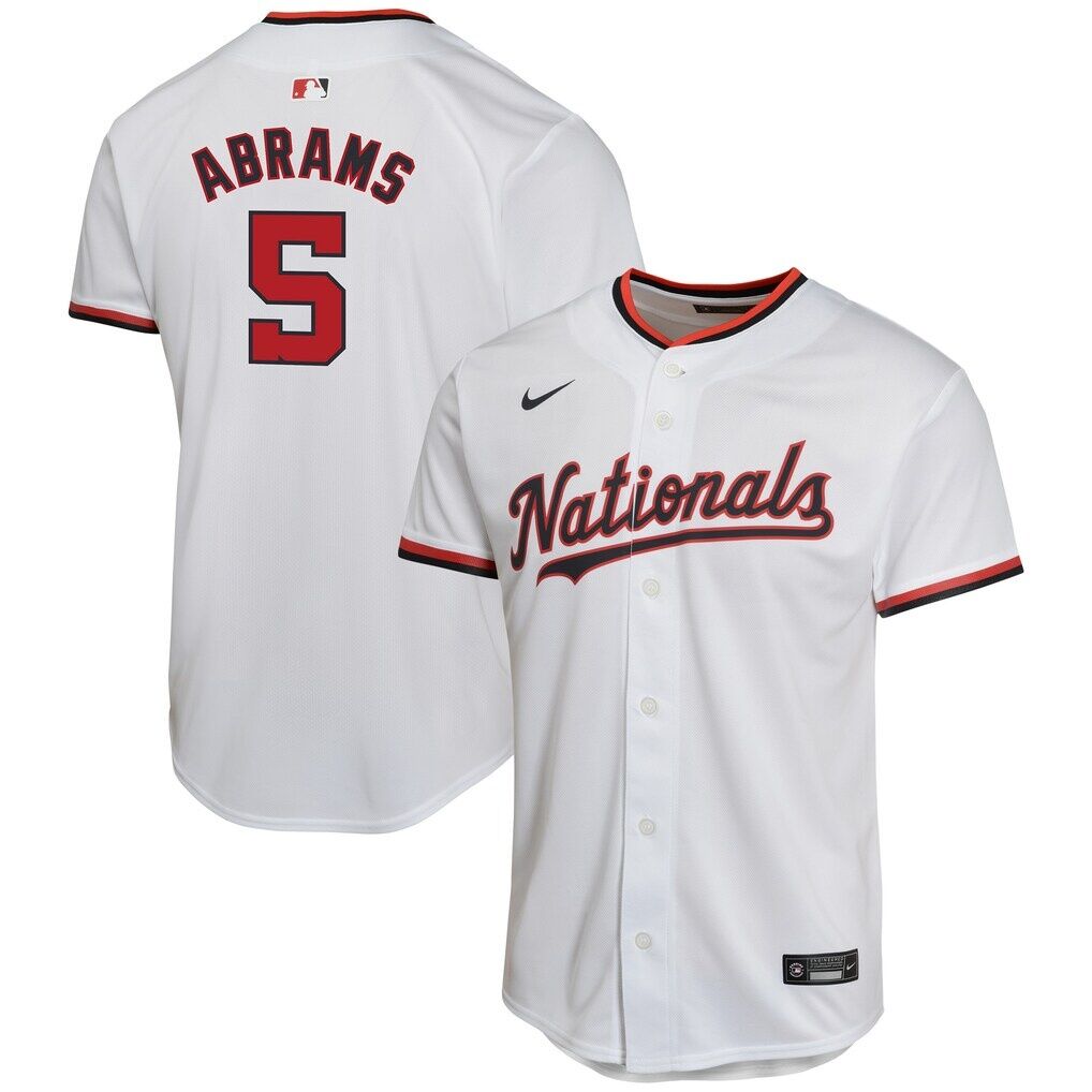 CJ Abrams Washington Nationals Nike Youth Home Game Player Jersey