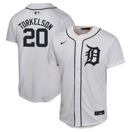 Spencer Torkelson Detroit Tigers Nike Youth Home Game Player Jersey - White - Front View