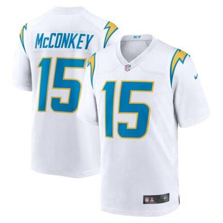 Ladd McConkey Los Angeles Chargers Nike Game Jersey - White - Front View