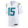 Ladd McConkey Los Angeles Chargers Nike Game Jersey - White - Side View