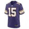 Dallas Turner Minnesota Vikings Nike Alternate Game Jersey - Purple - Side View