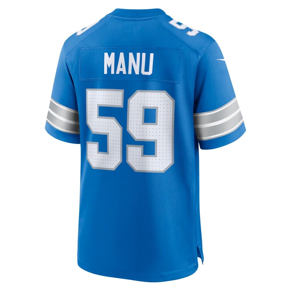 Giovanni Manu Detroit Lions Nike Team Game Jersey