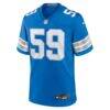 Giovanni Manu Detroit Lions Nike Team Game Jersey - Blue - Side View