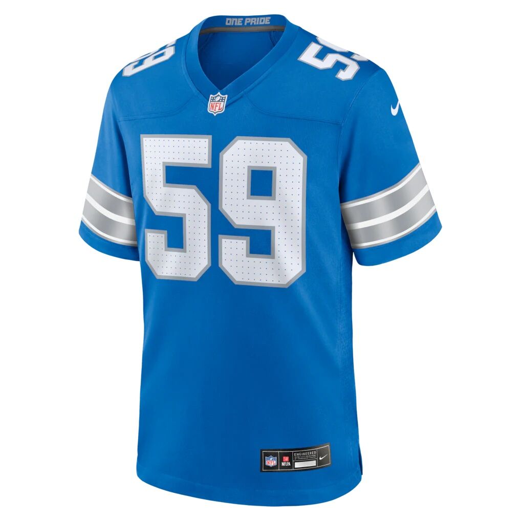 Giovanni Manu Detroit Lions Nike Team Game Jersey