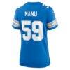 Giovanni Manu Detroit Lions Nike Women's Team Game Jersey - Blue - Detail View