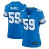 Giovanni Manu Detroit Lions Nike Women's Team Game Jersey - Blue - Front View