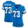 Christian Mahogany Detroit Lions Nike Women's Team Game Jersey - Blue - Front View