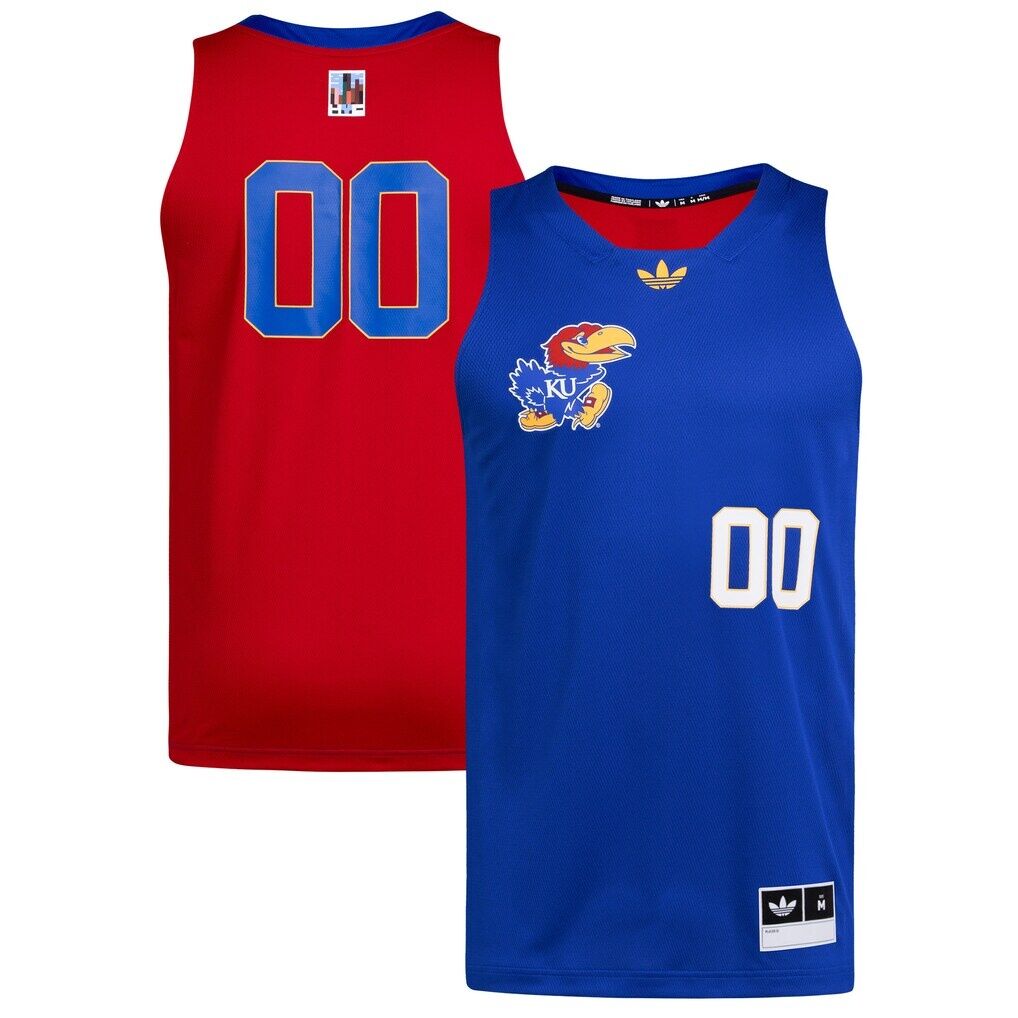 #00 Kansas Jayhawks adidas Black History Month Basketball Jersey - Royal/Red