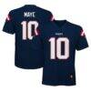 Drake Maye New England Patriots Youth Replica Jersey - Navy - Front View