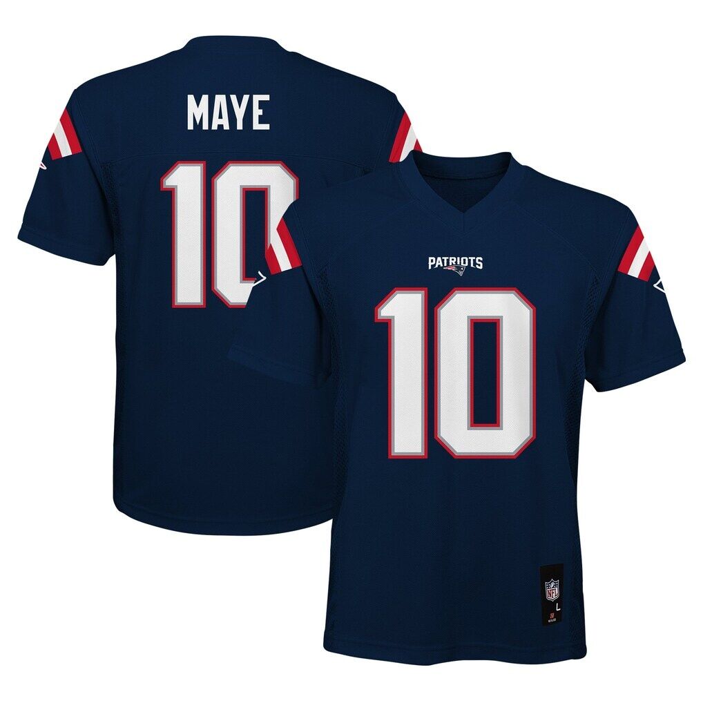Drake Maye New England Patriots Youth Replica Jersey