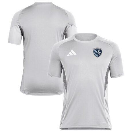 Sporting Kansas City adidas 2025 Training Jersey - Silver - Front View