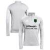 Austin FC adidas 2025 AEROREADY Quarter-Zip Long Sleeve Training Top - Silver - Front View