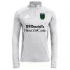 Austin FC adidas 2025 AEROREADY Quarter-Zip Long Sleeve Training Top - Silver - Side View