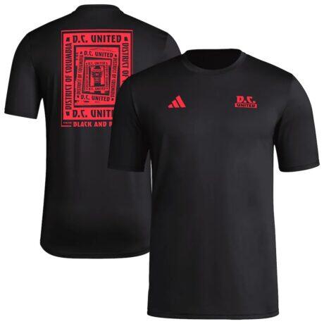 D.C. United adidas Local Wrap T-Shirt - Black - Front View