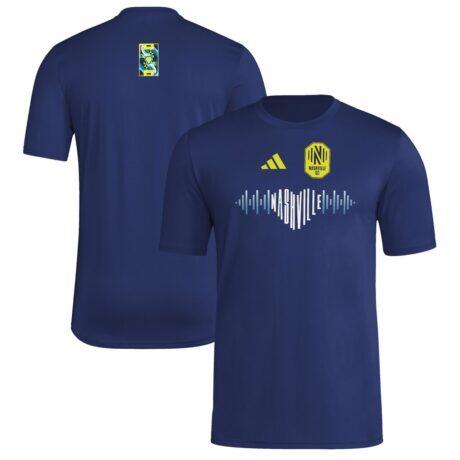 Nashville SC adidas 2025 Jersey Hook AEROREADY T-Shirt - Navy - Front View